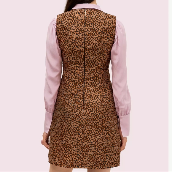 Kate Spade Jacquard Leopard Dress, Size- 4 - Picture 4 of 16